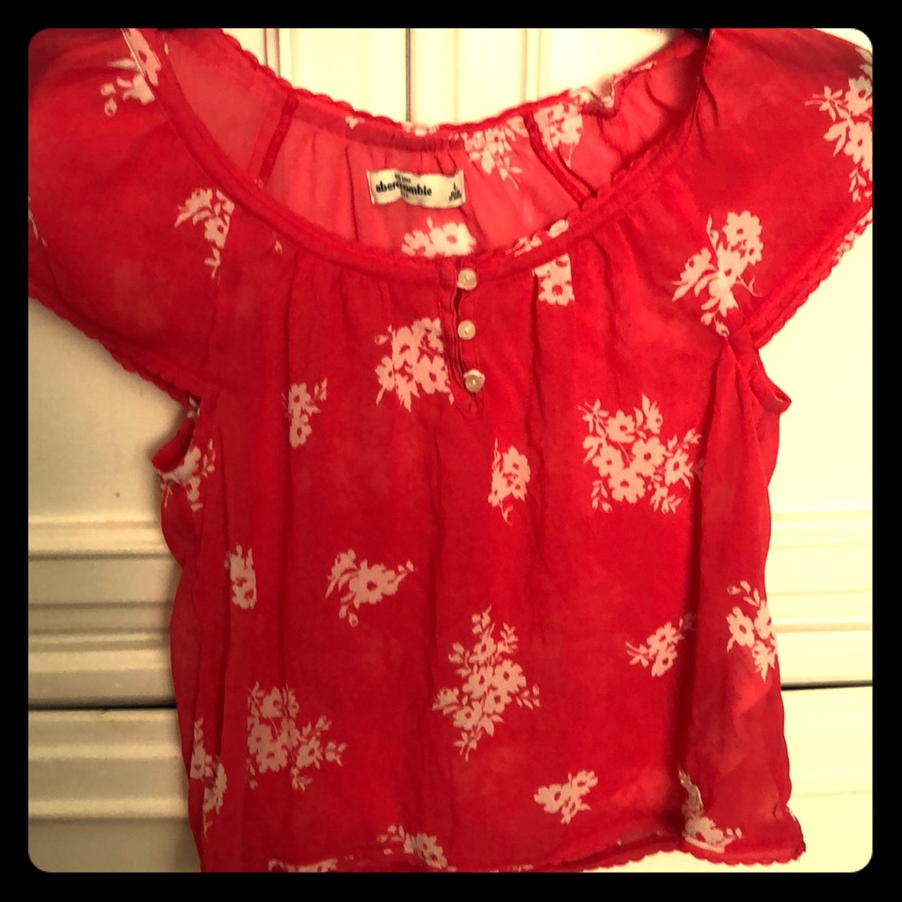 Girls sheer Abercrombie shirt